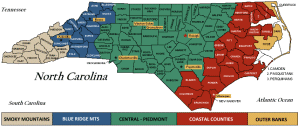 NC Campgrounds Regional Map