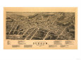 Durham, North Carolina - Panoramic Map